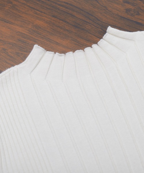 libelle more（リベル モア）の「【洗濯機で洗える】ランダムリブボトルネックニットプルオーバー（ニット/セーター・レディース・レッド/ピンク/オフホワイト/杢グレー/ブラック・M/L）」の15枚目の写真