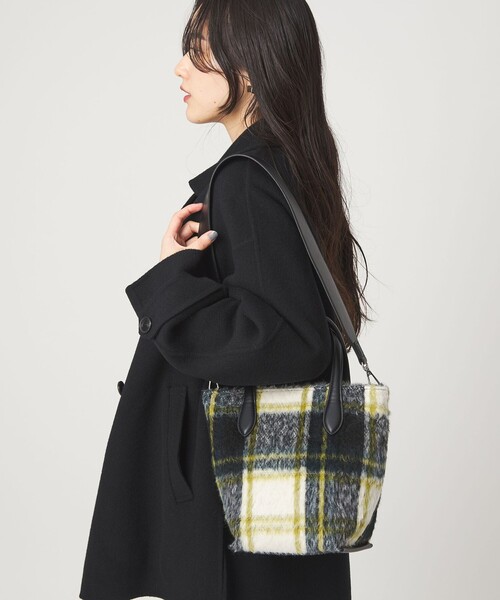 新品レッスンバッグ完売品 グリーンチェック トートバッグ green label
