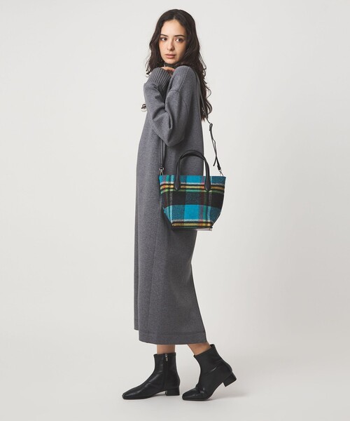 トートバッグ　グリーン グリーン×ダークグレー）帆布ツートンカラーのB5サイズのトート