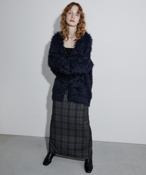 Aunt Marie's(アントマリーズ)の「グレンチェックナロースカート(スカート・レディース・ブラウン/グレー・LARGE/MEDIUM)」の1枚目の写真