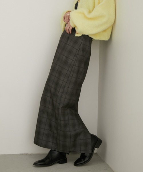 Aunt Marie's(アントマリーズ)の「グレンチェックナロースカート(スカート・レディース・ブラウン/グレー・LARGE/MEDIUM)」の15枚目の写真