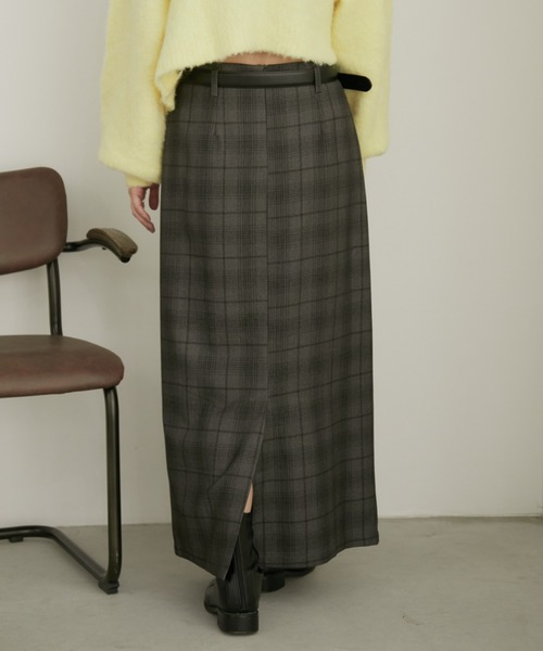 Aunt Marie's(アントマリーズ)の「グレンチェックナロースカート(スカート・レディース・ブラウン/グレー・LARGE/MEDIUM)」の17枚目の写真
