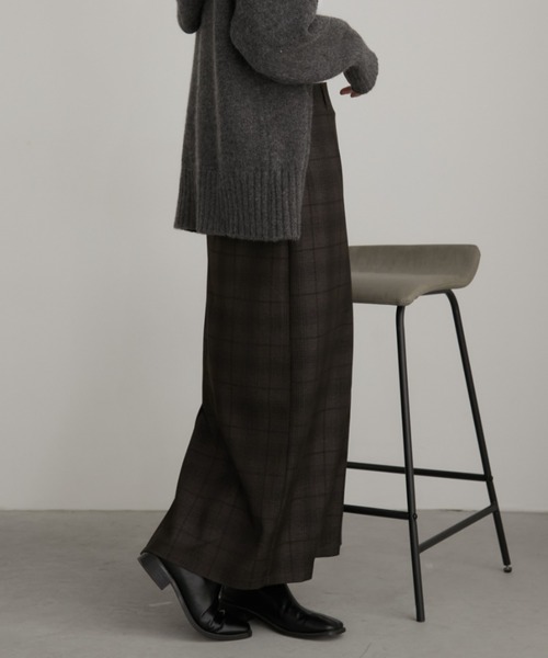 Aunt Marie's(アントマリーズ)の「グレンチェックナロースカート(スカート・レディース・ブラウン/グレー・LARGE/MEDIUM)」の22枚目の写真