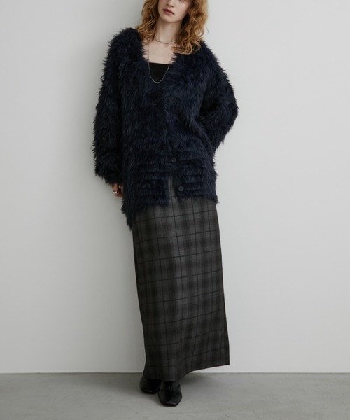 Aunt Marie's(アントマリーズ)の「グレンチェックナロースカート(スカート・レディース・ブラウン/グレー・LARGE/MEDIUM)」の12枚目の写真