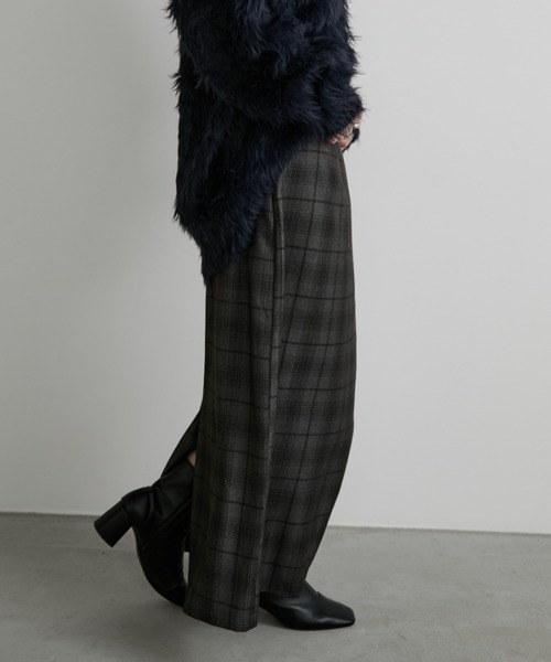 Aunt Marie's(アントマリーズ)の「グレンチェックナロースカート(スカート・レディース・ブラウン/グレー・LARGE/MEDIUM)」の9枚目の写真