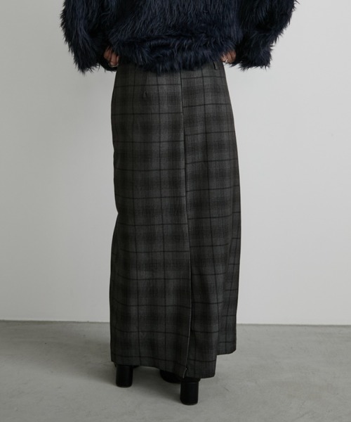 Aunt Marie's(アントマリーズ)の「グレンチェックナロースカート(スカート・レディース・ブラウン/グレー・LARGE/MEDIUM)」の10枚目の写真