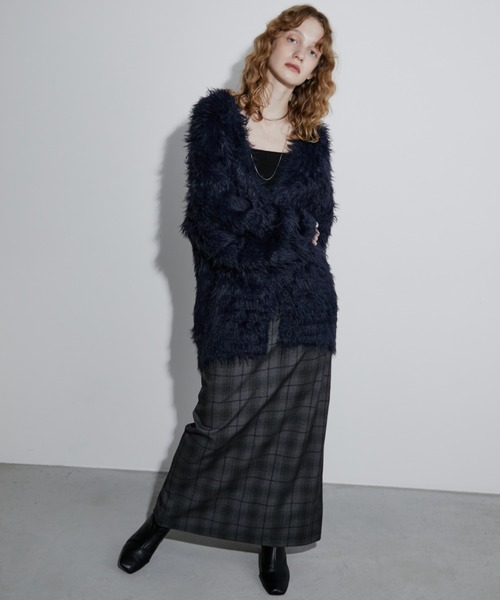 Aunt Marie's(アントマリーズ)の「グレンチェックナロースカート(スカート・レディース・ブラウン/グレー・LARGE/MEDIUM)」の5枚目の写真