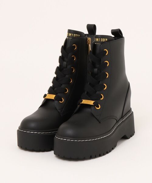 STEVE MADDEN(スティーブマデン)の「プラットフォームレースアップブーツ/S.MADDEN GATEKEEPER-VA(ブーツ・レディース・ブラック・24.5cm/24.0cm/23.5-24/23.5cm/23.0cm/22.5cm)」の5枚目の写真