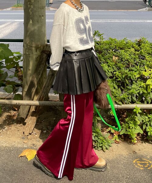 CIAOPANIC（チャオパニック）の「レザープリーツラップミニスカート（スカート・レディース・ブラック/ブラウン・FREE）」の12枚目の写真