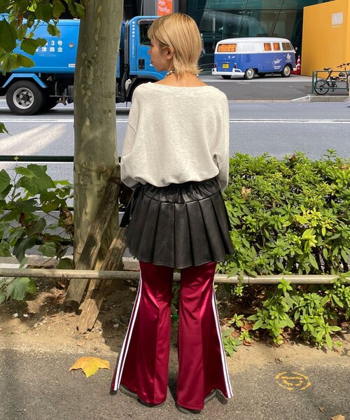 CIAOPANIC（チャオパニック）の「レザープリーツラップミニスカート（スカート・レディース・ブラック/ブラウン・FREE）」の13枚目の写真