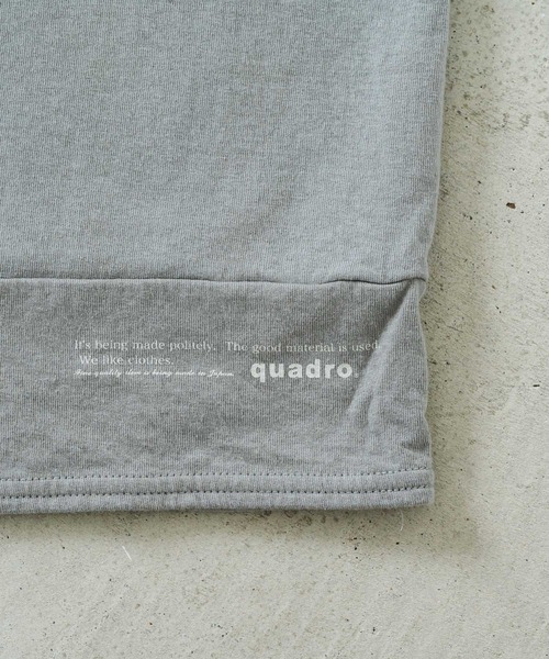 quadro（クオドロ）の「エメラルド接結ニットプルパーカー（パーカー・メンズ・モスグリーン/ダークネイビー/オリーブ/オフホワイト/ブルーグレー/ベージュ・MEDIUM/LARGE）」の15枚目の写真