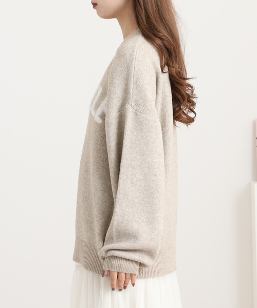 mitis(ミティス)の「mitis モヘアタッチ×フェザーロゴジャガードニットプルオーバー(ニット/セーター・レディース・ライトグレー/モカ/ネイビー/チャコール・M)」の22枚目の写真
