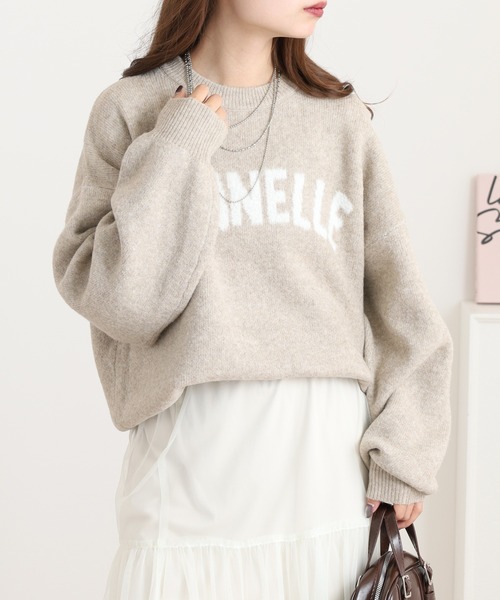 mitis(ミティス)の「mitis モヘアタッチ×フェザーロゴジャガードニットプルオーバー(ニット/セーター・レディース・ライトグレー/モカ/ネイビー/チャコール・M)」の15枚目の写真