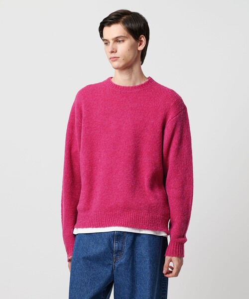 UNITED ARROWS & SONS(ユナイテッドアローズアンドサンズ)の「<UNITED ARROWS & SONS> ALPC/WL C/N SWEATER/ニット(ニット/セーター・メンズ・グレー系/ピンク/ダークブラウン・M/L/XL)」の1枚目の写真