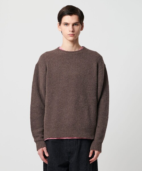 UNITED ARROWS & SONS(ユナイテッドアローズアンドサンズ)の「<UNITED ARROWS & SONS> ALPC/WL C/N SWEATER/ニット(ニット/セーター・メンズ・グレー系/ピンク/ダークブラウン・M/L/XL)」の5枚目の写真