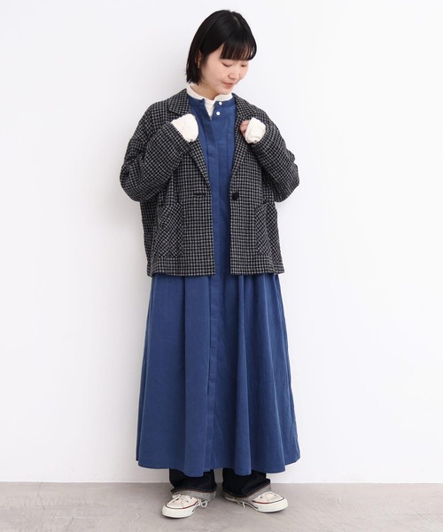 l'atelier du savon(アトリエドサボン)の「ウールガーゼジャケット(テーラードジャケット・レディース・その他/ブラック・FREE)」の21枚目の写真