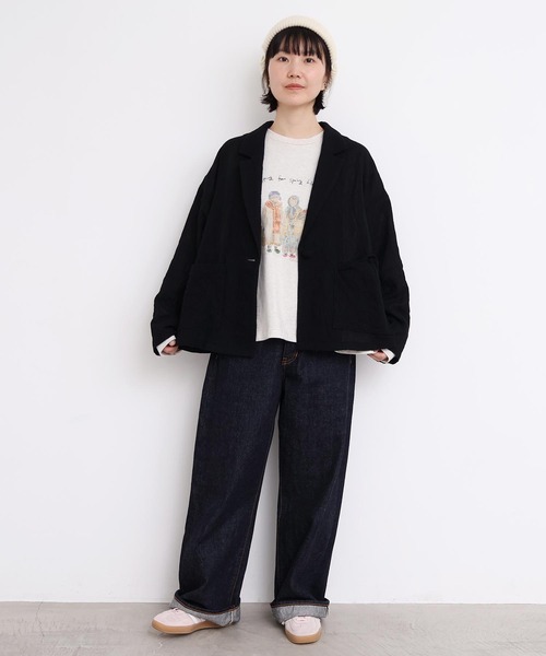 l'atelier du savon(アトリエドサボン)の「ウールガーゼジャケット(テーラードジャケット・レディース・その他/ブラック・FREE)」の16枚目の写真