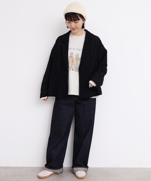 l'atelier du savon(アトリエドサボン)の「ウールガーゼジャケット(テーラードジャケット・レディース・その他/ブラック・FREE)」の17枚目の写真