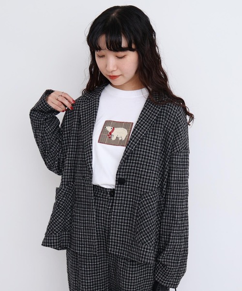 l'atelier du savon(アトリエドサボン)の「ウールガーゼジャケット(テーラードジャケット・レディース・その他/ブラック・FREE)」の6枚目の写真