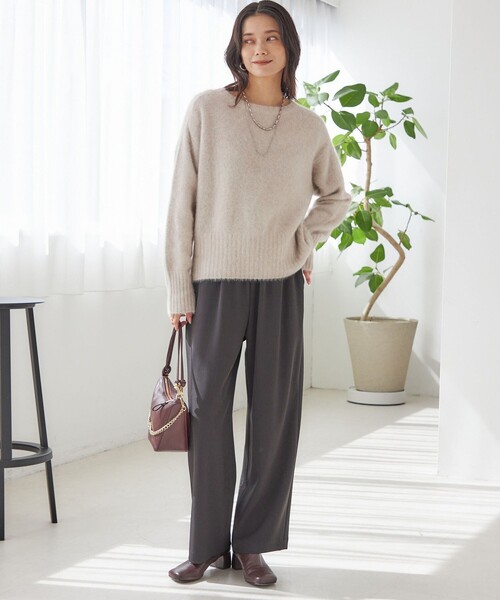 SHIPS（シップス）の「〈手洗い可能〉フォックス クルーネック ニット プルオーバー（ニット/セーター・レディース・ネイビー/グリーン/ライトグリーン/オフホワイト/ブラック・ONE SIZE）」の15枚目の写真