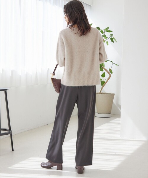 SHIPS（シップス）の「〈手洗い可能〉フォックス クルーネック ニット プルオーバー（ニット/セーター・レディース・ネイビー/グリーン/ライトグリーン/オフホワイト/ブラック・ONE SIZE）」の16枚目の写真