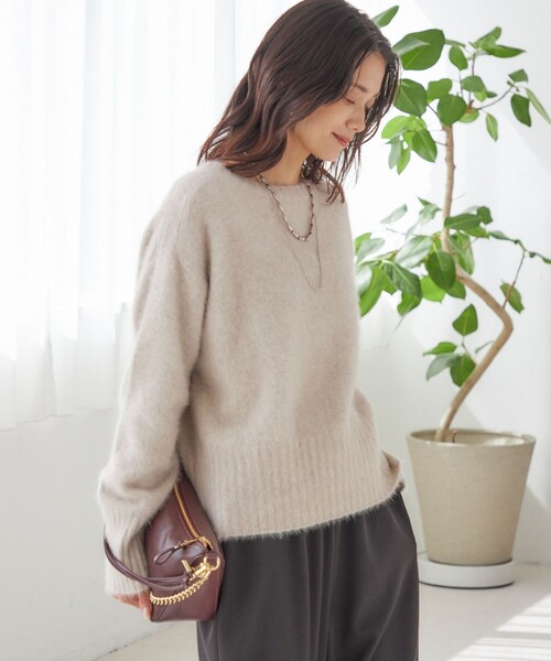 SHIPS（シップス）の「〈手洗い可能〉フォックス クルーネック ニット プルオーバー（ニット/セーター・レディース・ネイビー/グリーン/ライトグリーン/オフホワイト/ブラック・ONE SIZE）」の20枚目の写真