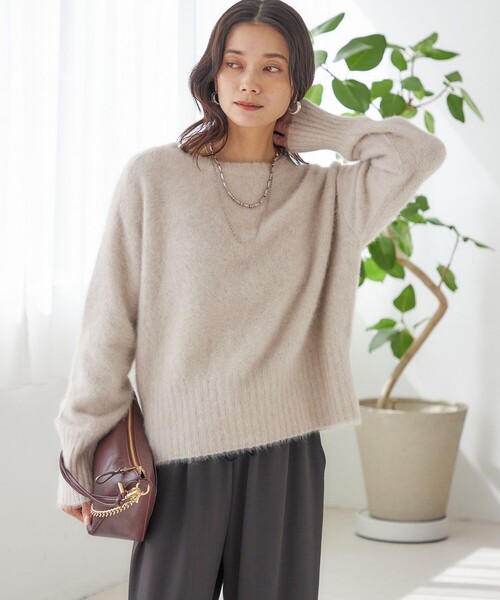 SHIPS（シップス）の「〈手洗い可能〉フォックス クルーネック ニット プルオーバー（ニット/セーター・レディース・ネイビー/グリーン/ライトグリーン/オフホワイト/ブラック・ONE SIZE）」の21枚目の写真