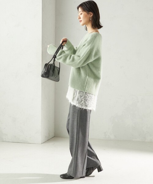 セール】〈手洗い可能〉フォックス クルーネック ニット プルオーバー