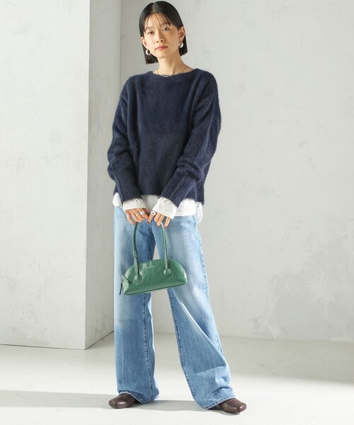 一部WEB限定】〈手洗い可能〉フォックス クルーネック ニット プル