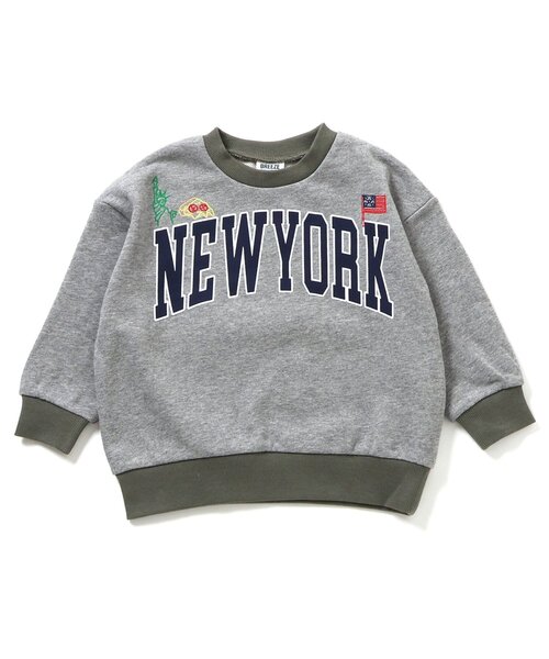 ジュニア対応】刺繍カレッジトレーナー（スウェット）｜BREEZE