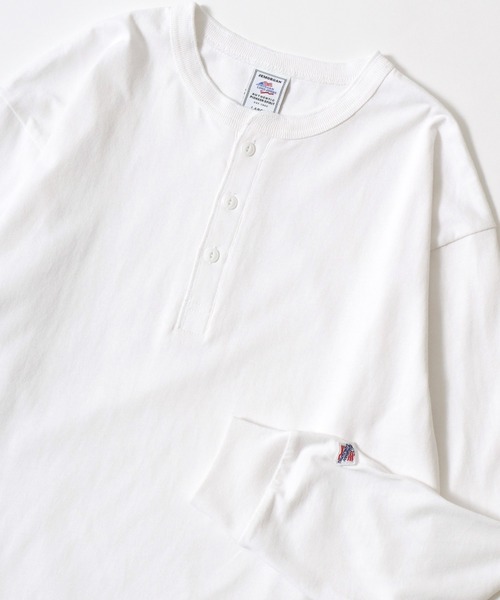 JEMORGAN(ジェーイーモーガン)の「2026SS JEMORGAN/ジェーイーモーガン ワンポイントロゴ刺繍 ヘンリーネックロンT レディース メンズ 長袖Tシャツ(Tシャツ/カットソー・メンズ・グレー/ベージュ/オフホワイト/ブラック/ネイビー・XL/L/M)」の1枚目の写真