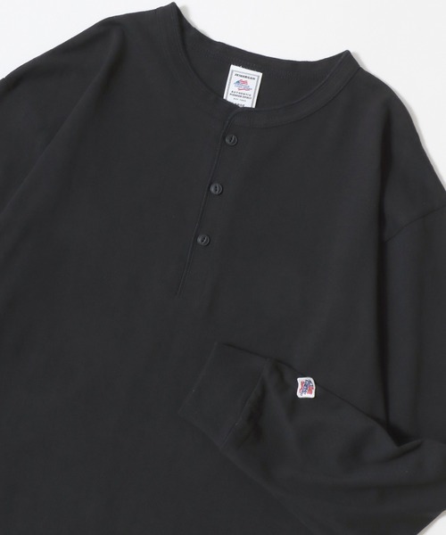 JEMORGAN(ジェーイーモーガン)の「2026SS JEMORGAN/ジェーイーモーガン ワンポイントロゴ刺繍 ヘンリーネックロンT レディース メンズ 長袖Tシャツ(Tシャツ/カットソー・メンズ・グレー/ベージュ/オフホワイト/ブラック/ネイビー・XL/L/M)」の2枚目の写真