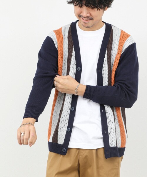 NOLLEY’S(ノーリーズ)の「フロントストライプ 7Gカーディガン/ウォッシャブル/抗菌加工(カーディガン/ボレロ・メンズ・ブラウン/ネイビー・M/S/L)」の18枚目の写真