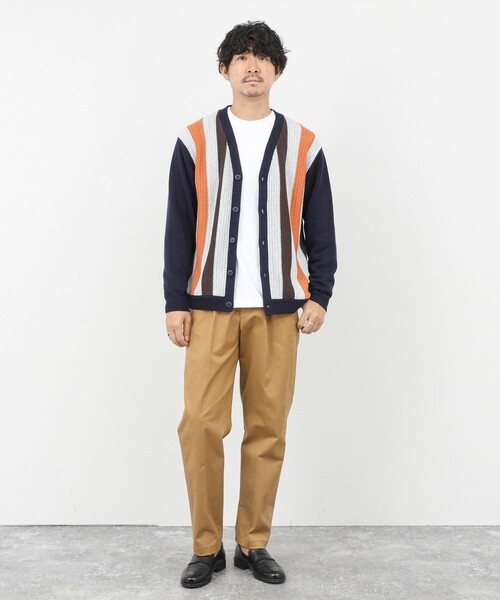 NOLLEY’S(ノーリーズ)の「フロントストライプ 7Gカーディガン/ウォッシャブル/抗菌加工(カーディガン/ボレロ・メンズ・ブラウン/ネイビー・M/S/L)」の19枚目の写真