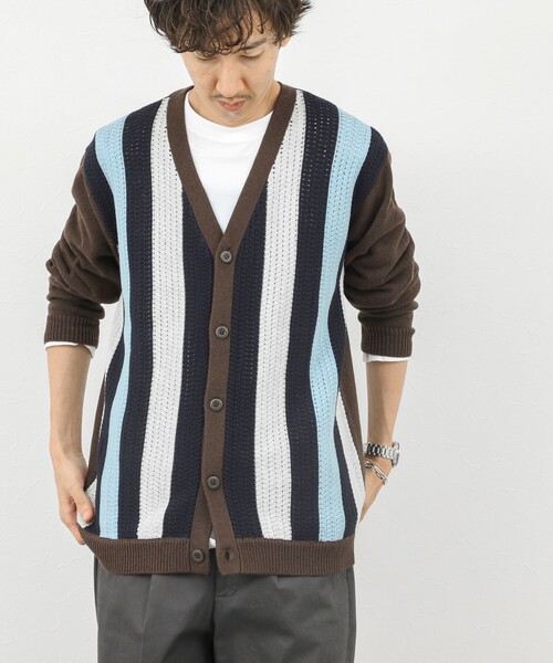 NOLLEY’S(ノーリーズ)の「フロントストライプ 7Gカーディガン/ウォッシャブル/抗菌加工(カーディガン/ボレロ・メンズ・ブラウン/ネイビー・M/S/L)」の22枚目の写真