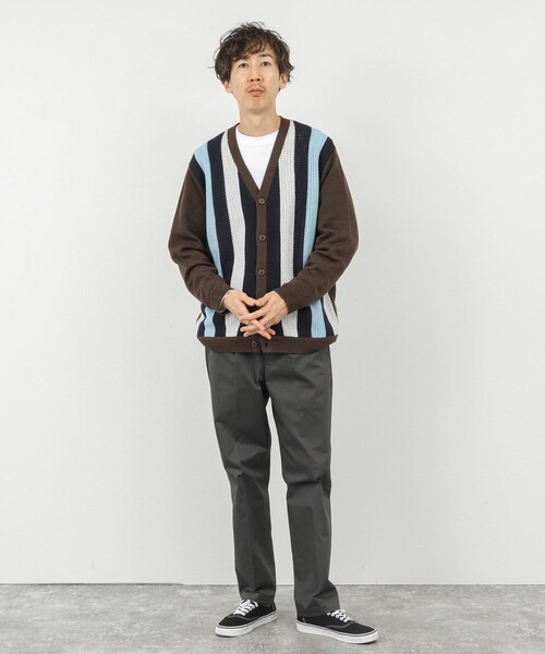 NOLLEY’S(ノーリーズ)の「フロントストライプ 7Gカーディガン/ウォッシャブル/抗菌加工(カーディガン/ボレロ・メンズ・ブラウン/ネイビー・M/S/L)」の20枚目の写真