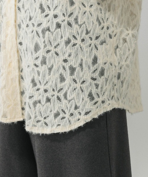 GLOBAL WORK(グローバルワーク)の「起毛フラワーレースシャツ/603586(シャツ/ブラウス・レディース・ブラック/ホワイト・LARGE/MEDIUM)」の19枚目の写真