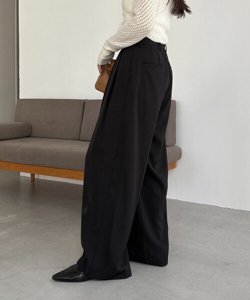 CAPRICIEUX LE'MAGE（カプリシューレマージュ）の「すっきりスラックスワイドパンツ（その他パンツ・レディース・キャメル/ベージュ/ブラック・PS/TM/36/38）」の8枚目の写真