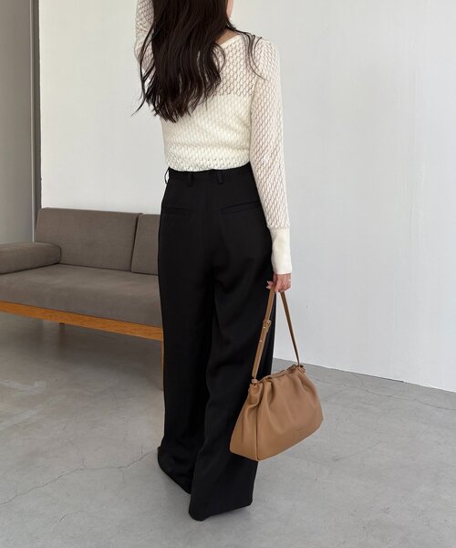 CAPRICIEUX LE'MAGE（カプリシューレマージュ）の「すっきりスラックスワイドパンツ（その他パンツ・レディース・キャメル/ベージュ/ブラック・PS/TM/36/38）」の10枚目の写真