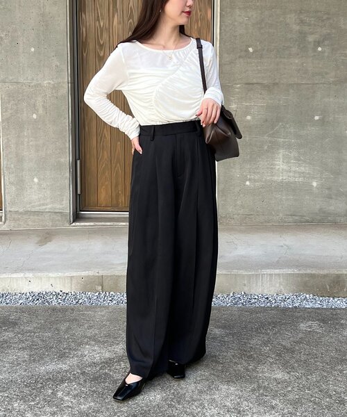 CAPRICIEUX LE'MAGE（カプリシューレマージュ）の「すっきりスラックスワイドパンツ（その他パンツ・レディース・キャメル/ベージュ/ブラック・PS/TM/36/38）」の11枚目の写真