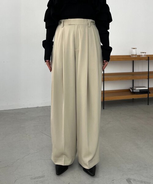 CAPRICIEUX LE'MAGE（カプリシューレマージュ）の「すっきりスラックスワイドパンツ（その他パンツ・レディース・キャメル/ベージュ/ブラック・PS/TM/36/38）」の13枚目の写真
