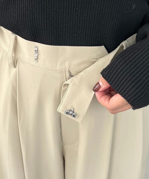 CAPRICIEUX LE'MAGE（カプリシューレマージュ）の「すっきりスラックスワイドパンツ（その他パンツ・レディース・キャメル/ベージュ/ブラック・PS/TM/36/38）」の19枚目の写真