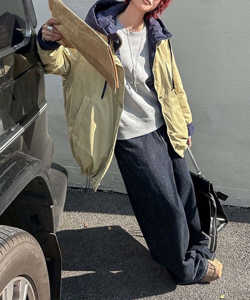 aimoha（アイモハ）の「配色レイヤードダウンジャケット (AW)（ダウンジャケット/コート・レディース・グリーン/ライトベージュ/グレー・FREE）」の15枚目の写真