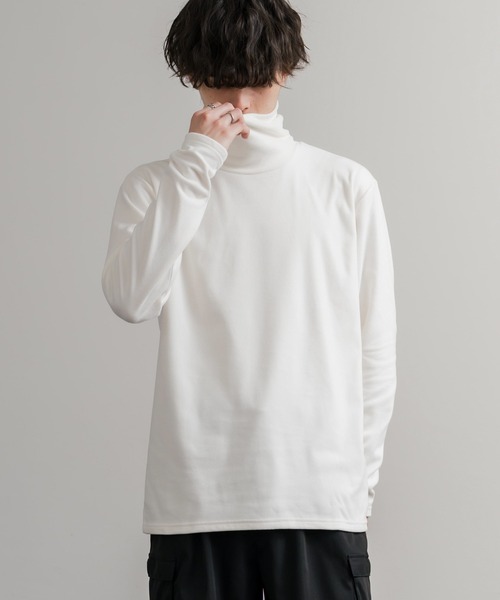 Rocky Monroe（ロッキーモンロー）の「ストレッチフリースタートルネック長袖Tシャツ（Tシャツ/カットソー・メンズ・チャコール/ネイビー/オフホワイト/ブラック/ワイン/カーキ・M/L/LL）」の10枚目の写真