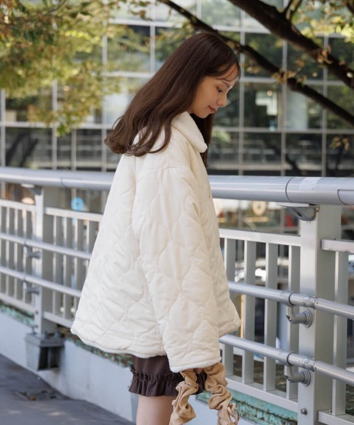 flower（フラワー）の「ツーウェイボアコート（ステンカラーコート・レディース・ミント/アイボリー・FREE）」の17枚目の写真