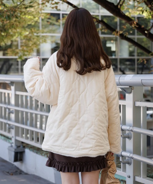 flower（フラワー）の「ツーウェイボアコート（ステンカラーコート・レディース・ミント/アイボリー・FREE）」の18枚目の写真