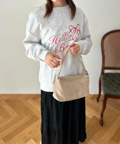 mebole(メボレ)の「Ribbon Script Sweat(スウェット・レディース・ライトグレー・FREE)」の15枚目の写真