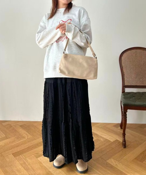 mebole(メボレ)の「Ribbon Script Sweat(スウェット・レディース・ライトグレー・FREE)」の19枚目の写真