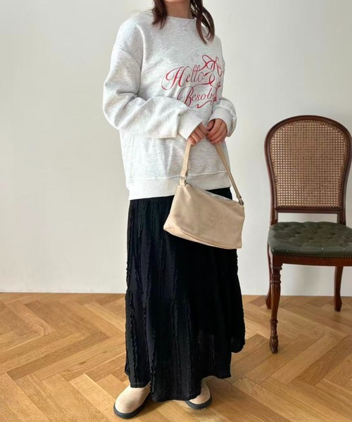 mebole(メボレ)の「Ribbon Script Sweat(スウェット・レディース・ライトグレー・FREE)」の17枚目の写真