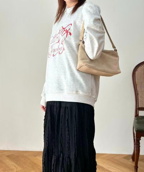 mebole(メボレ)の「Ribbon Script Sweat(スウェット・レディース・ライトグレー・FREE)」の16枚目の写真